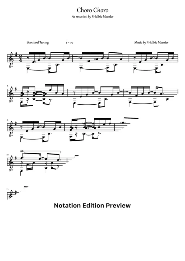 Choro Choro Score
