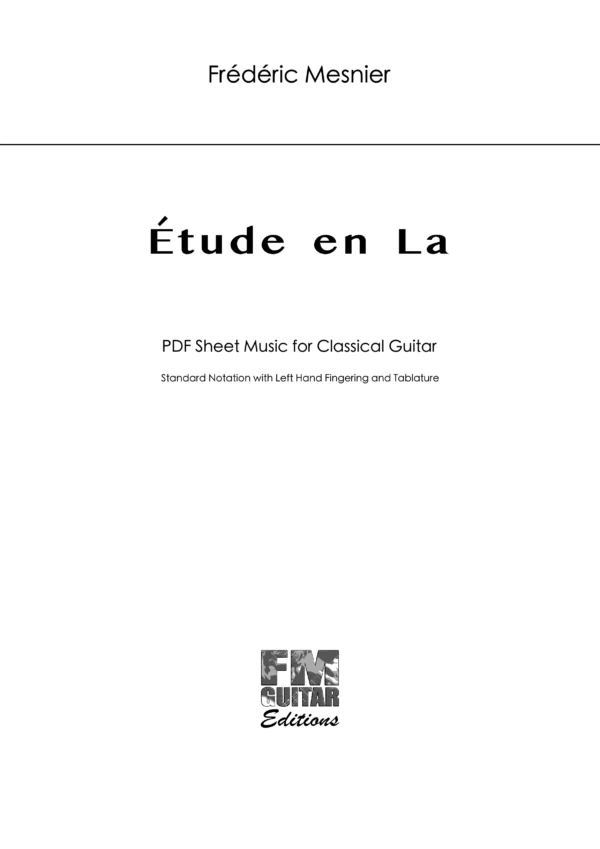 Cover Etude En La