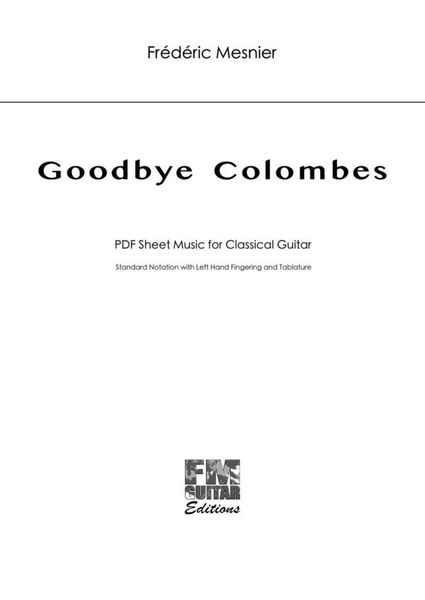 Cover Goodbye Colombes