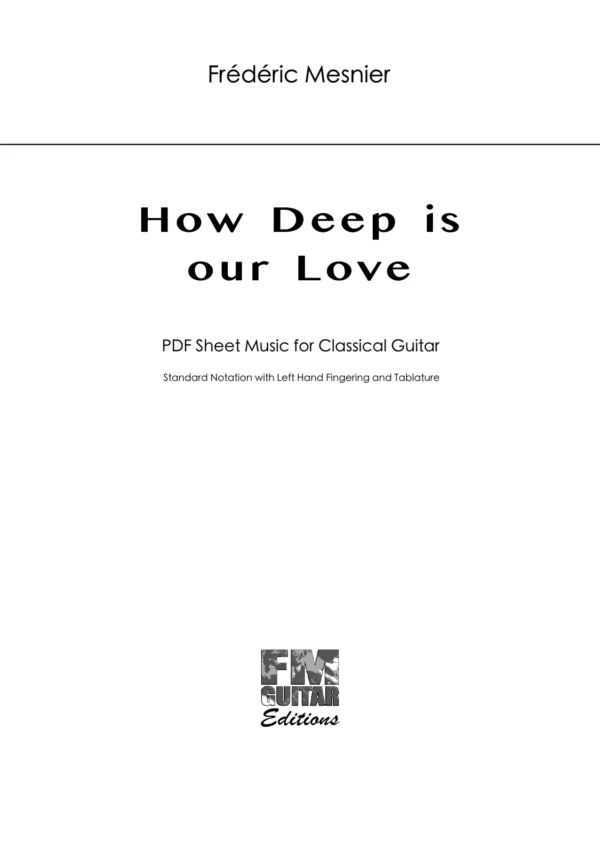Cover How Deep Is Our Love