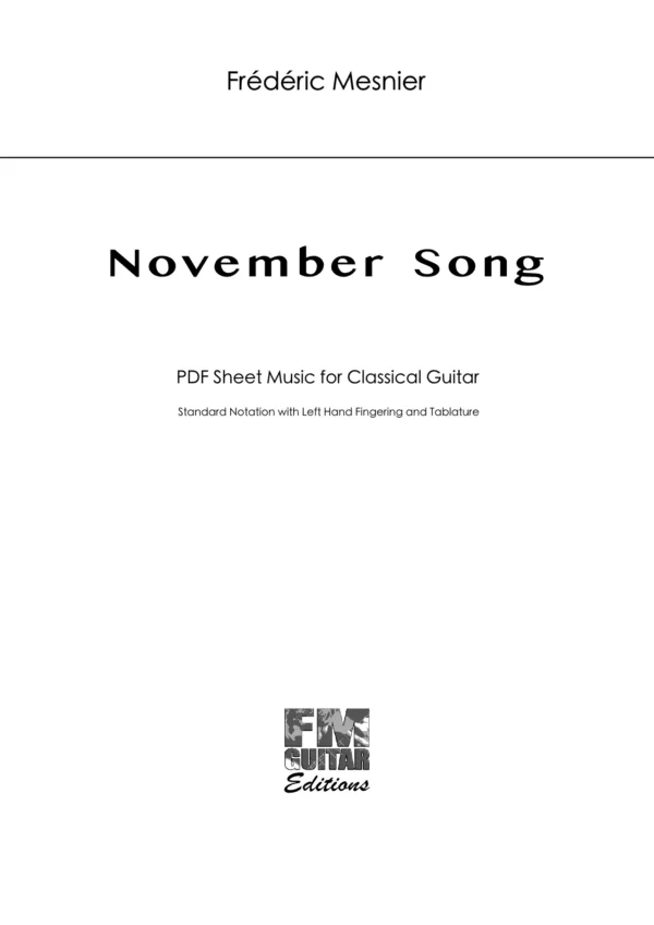 Cover November Song