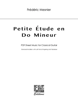 Cover Petite Etude En Do Mineur