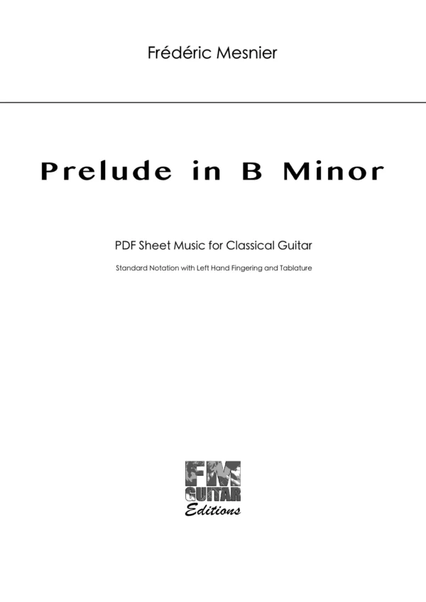Cover Prelude In B Minor