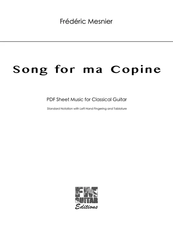 Cover Song For Ma Copine