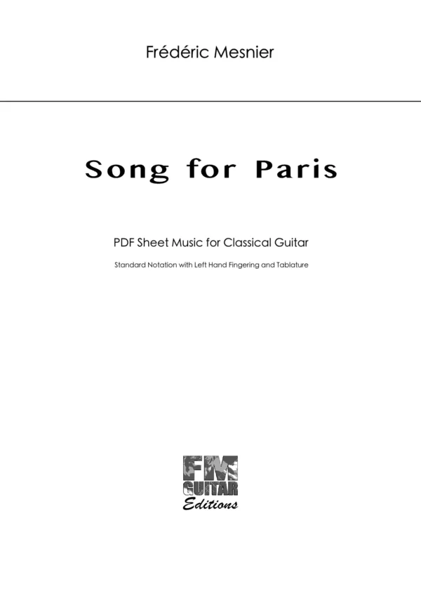 Cover Song For Paris