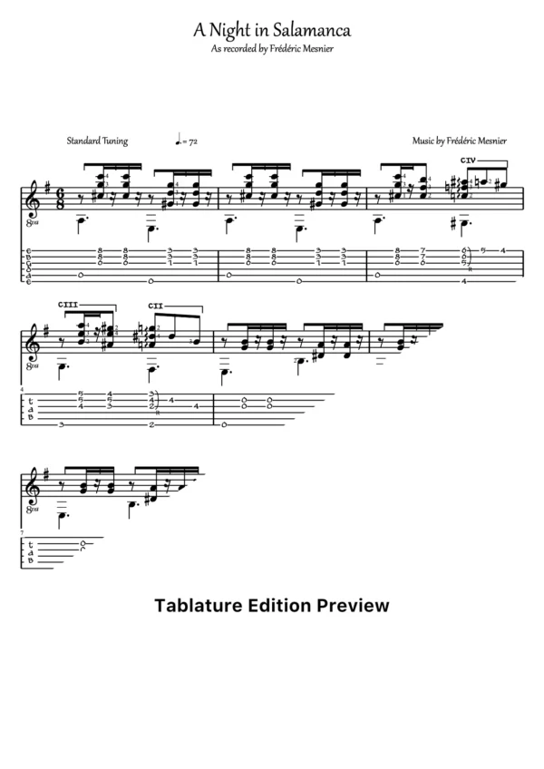 A Night In Salamanca Tab