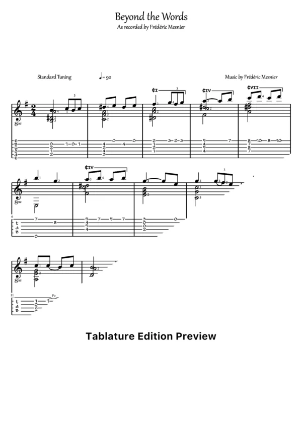 Beyond The Words Tab