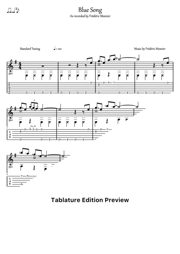 Blue Song Tab