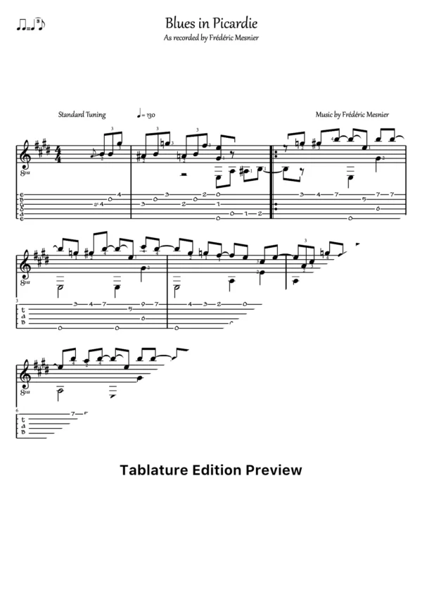 Blues In Picardie Tab