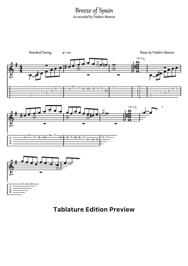 Breeze Of Spain Tab