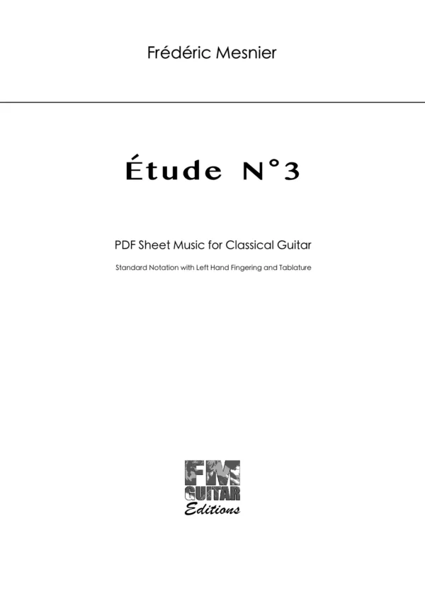 Cover Etude N 3