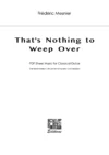 That's Nothing to Weep Over - Sheet Music Cover Thats Nothing To Weep Over