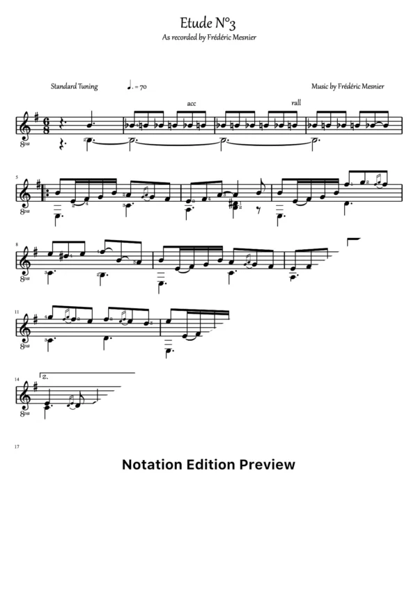 Etude N3 Score