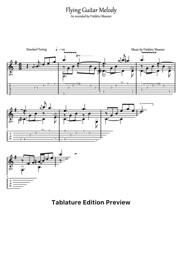 Flying Guitar Melody Tab