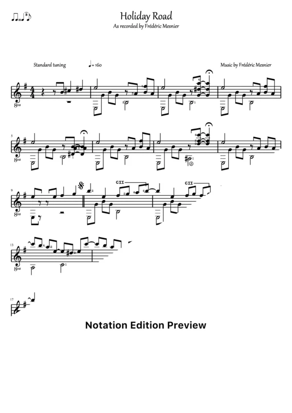 Holiday Road Score