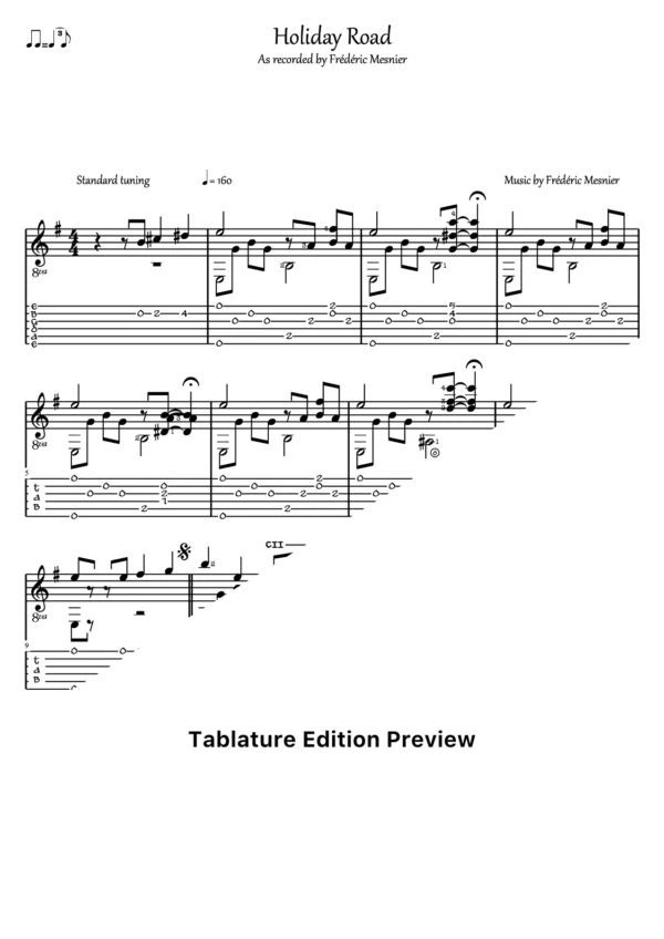 Holiday Road Tab