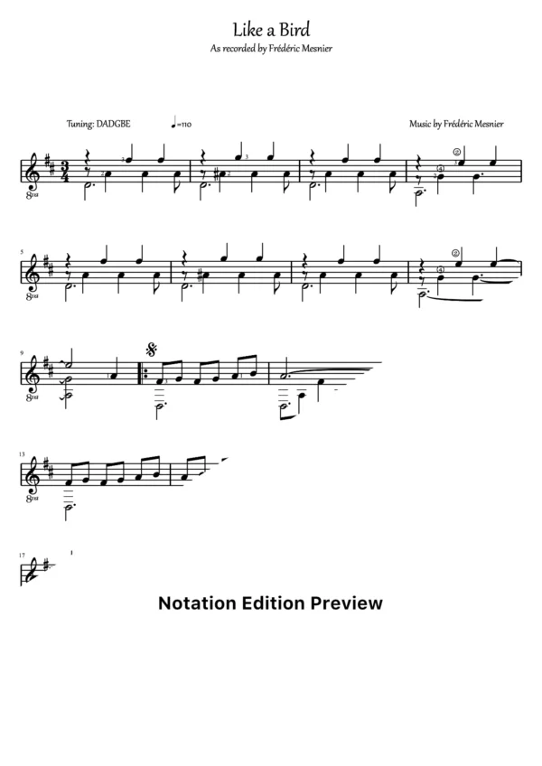Like A Bird Score
