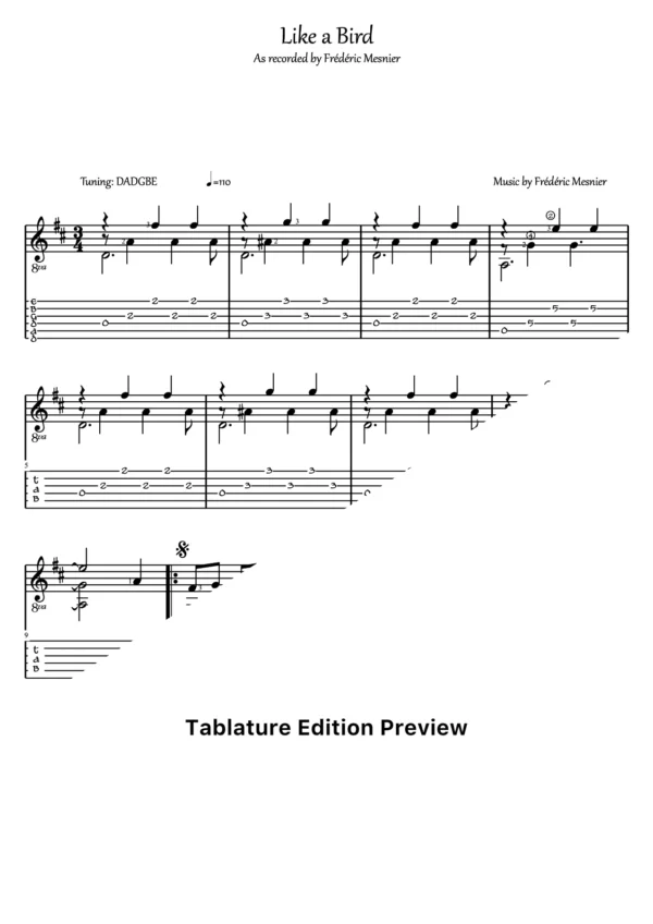 Like A Bird Tab