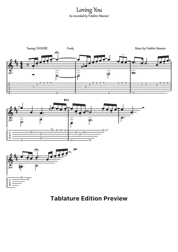 Loving You Tab