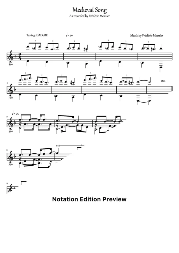 Medieval Song Score