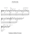 November Song Tab