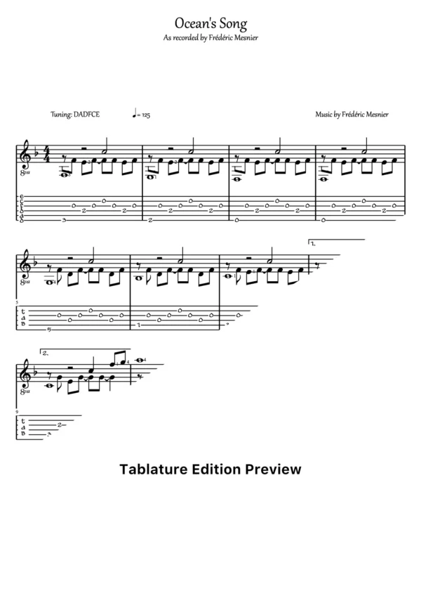 Oceans Song Tab