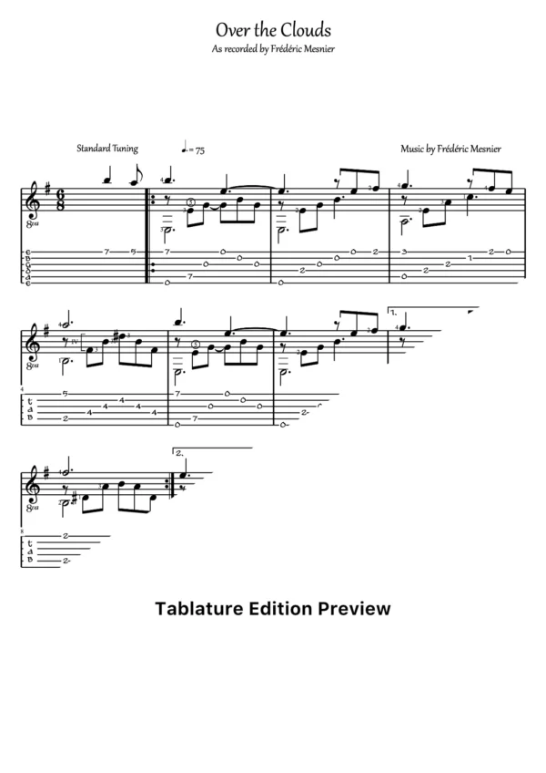 Over The Clouds Tab
