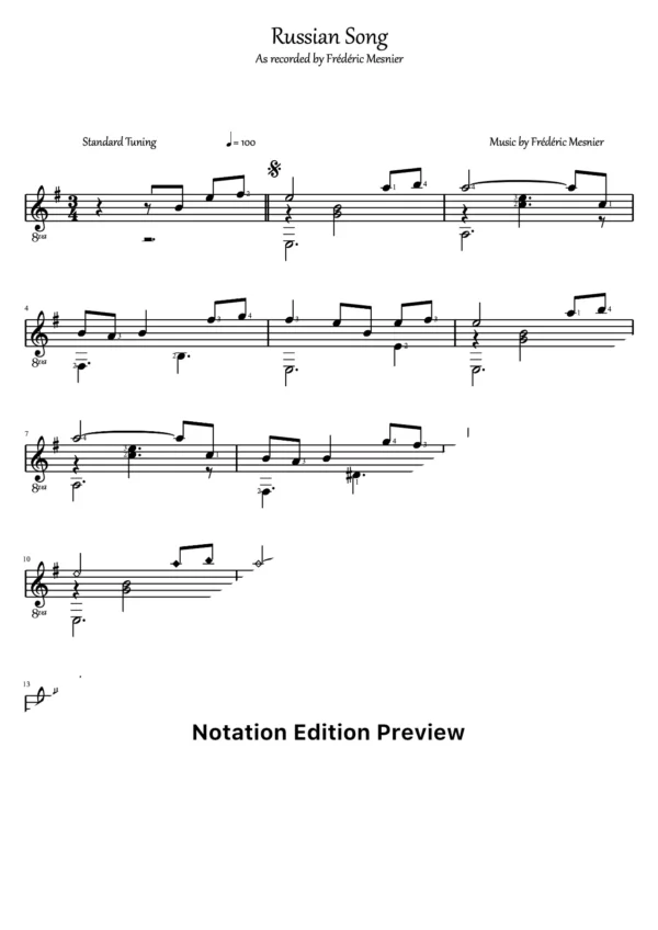 Russian Song Score