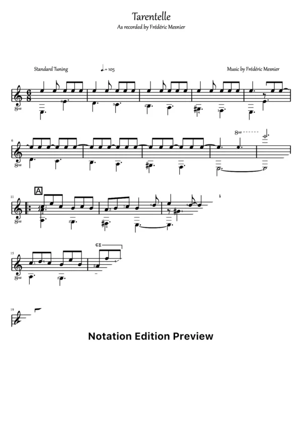 Tarentelle Score