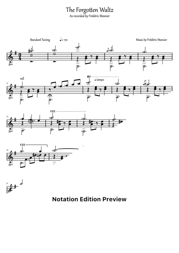 The Forgotten Waltz Score