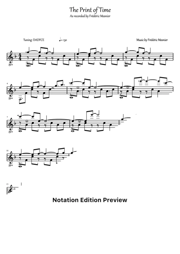 The Print Of Time Score