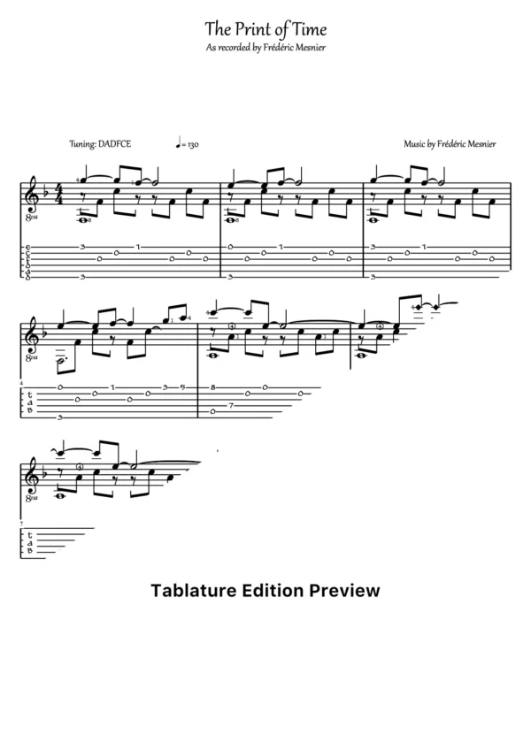 The Print Of Time Tab