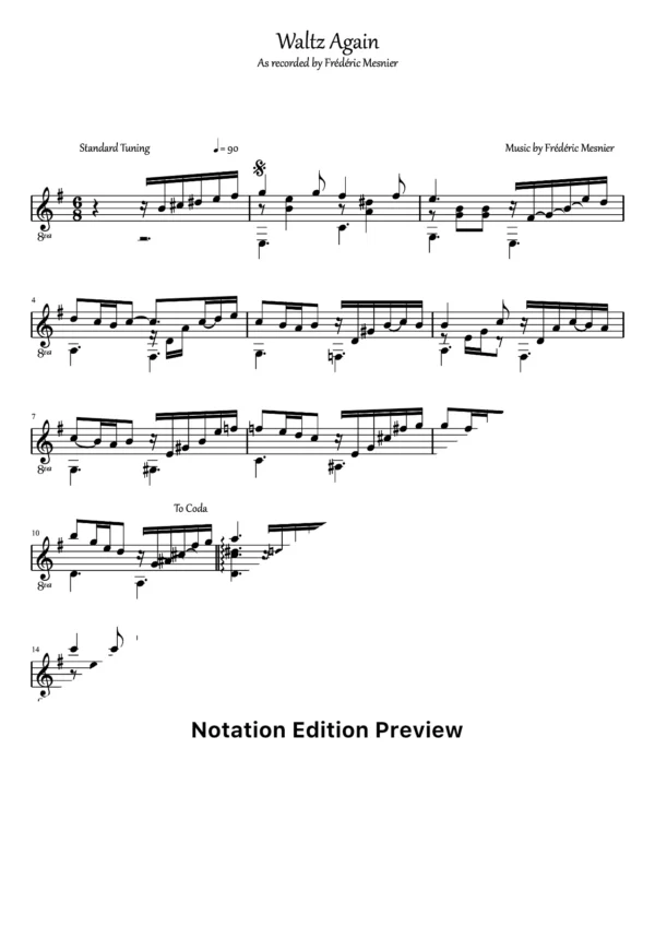 Waltz Again Score