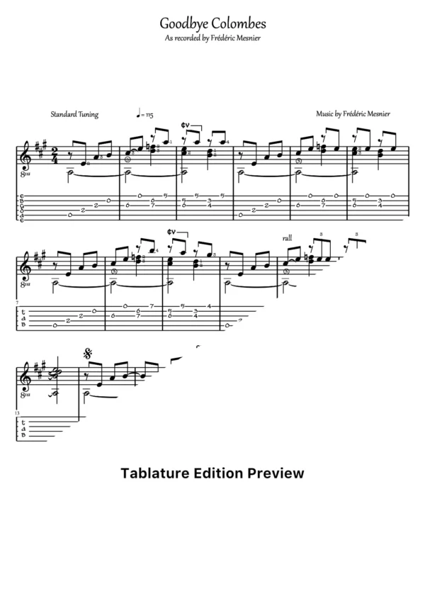 Goodbye Colombes Tab