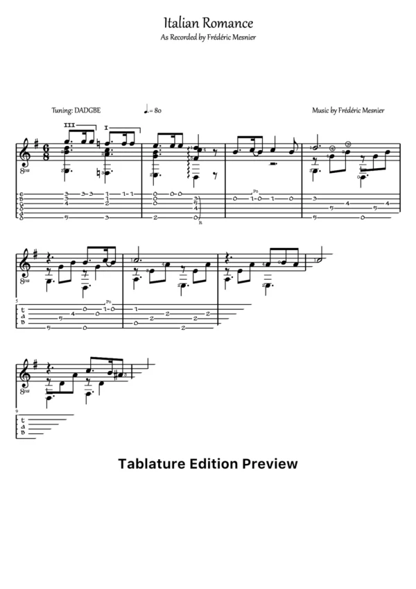 Italian Romance Tab