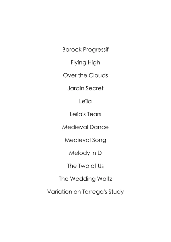 Over The Clouds Songbook Pieces