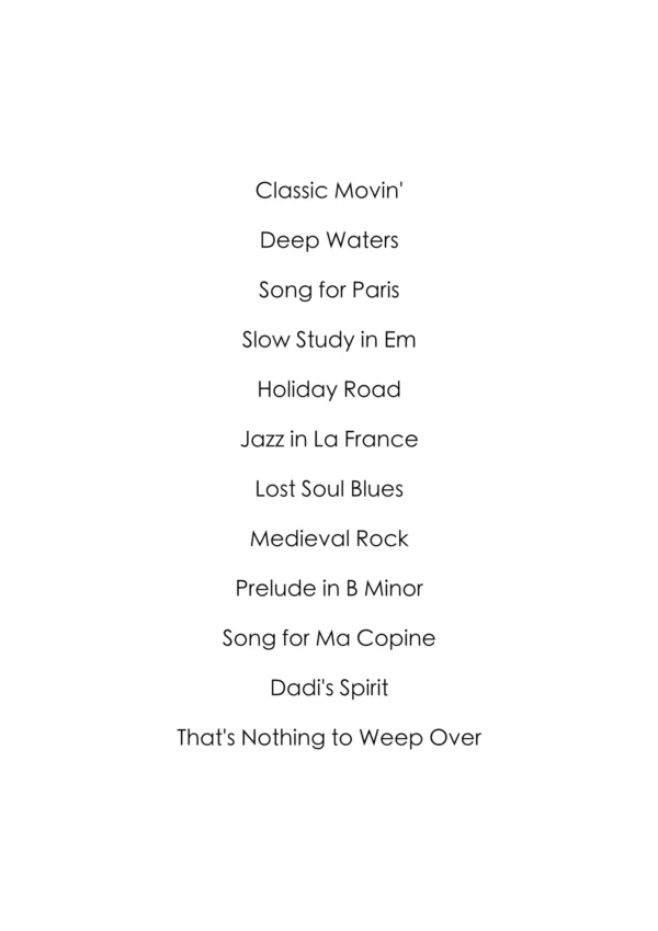 Song For Paris Songbook Pieces
