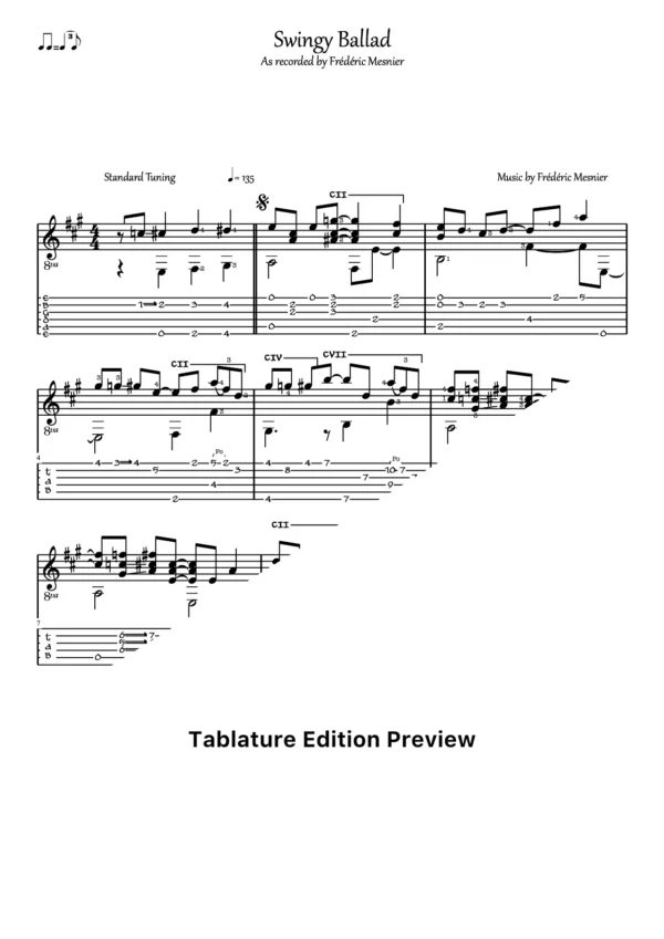 Swingy Ballad Tab