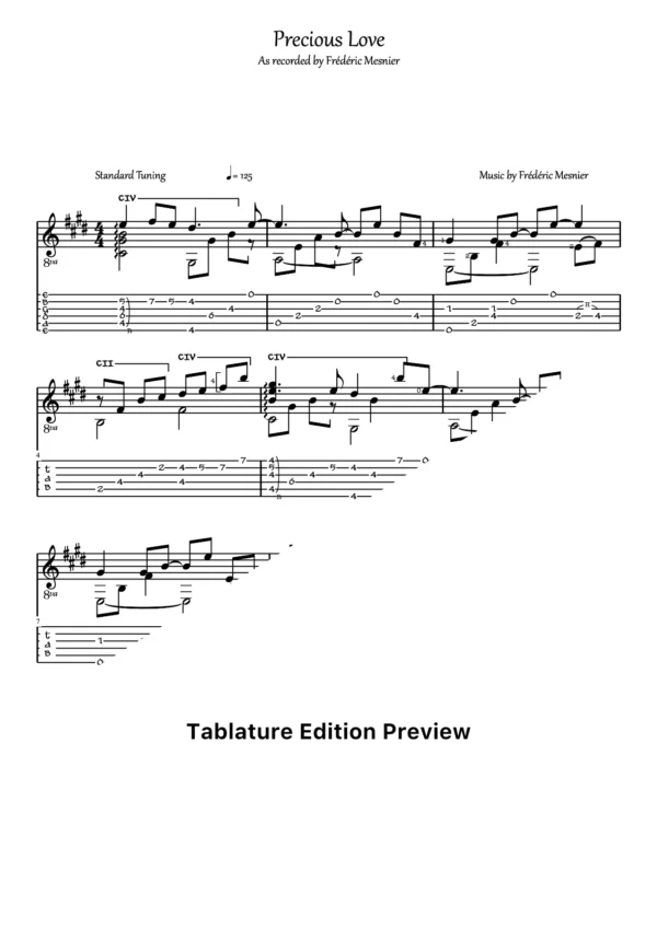 Precious Love Tab