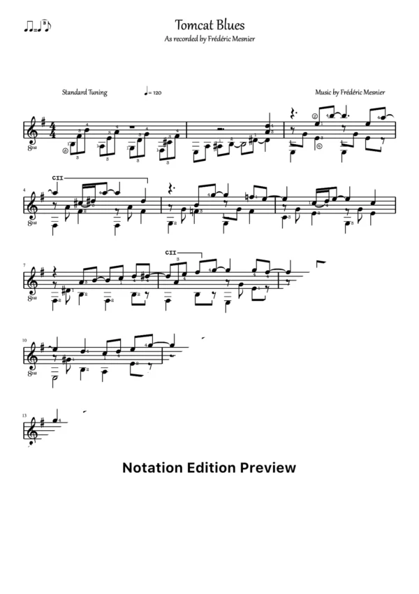 Tomcat Blues Score