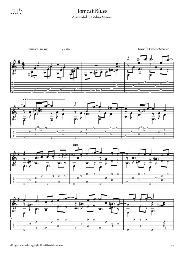 Tomcat Blues Tab