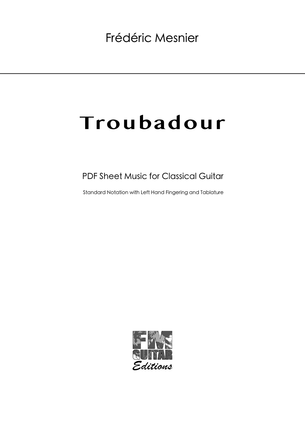 Cover Troubadour
