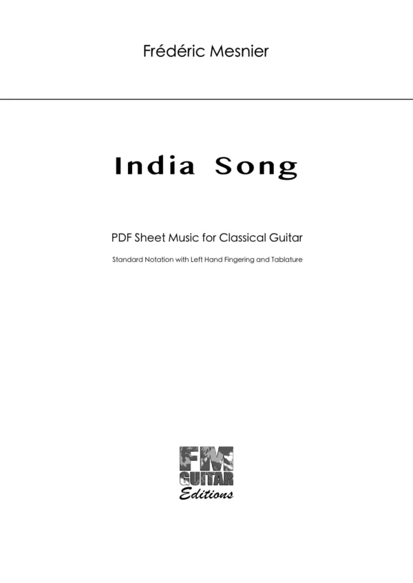 Cover India Song